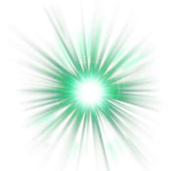 Glow isolated green light effect png