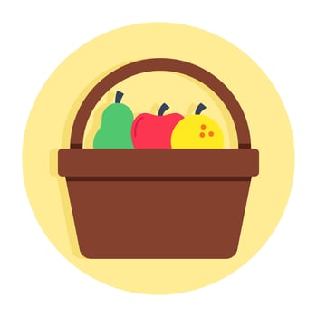 Trends design icon of grocery basket vector