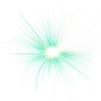 A green and blue flower with a bright light png
