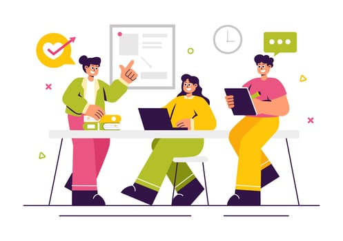 Flat Style Cartoon NGO Illustration Focusing on Social Welfare and Political Needs vector