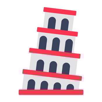 Modern design icon of Pisa tower vector