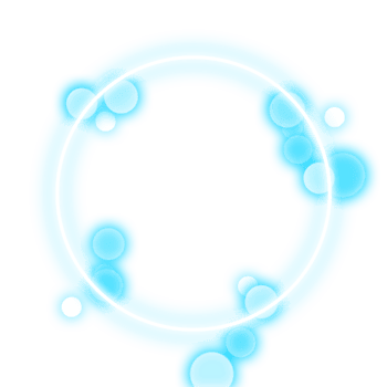 Dynamic Blue Light Orbs with a Glowing Circular Effect png