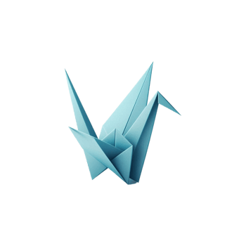 a blue origami crane png