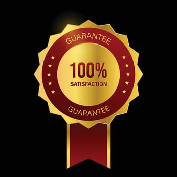 Hundred percent satisfaction guarantee vector