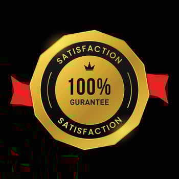 100 Guarantee Seal Premium Golden vector