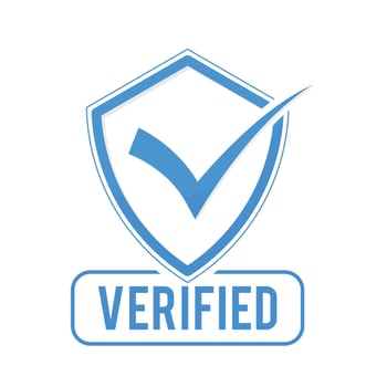 Verified Design with guard shape Illustration vector