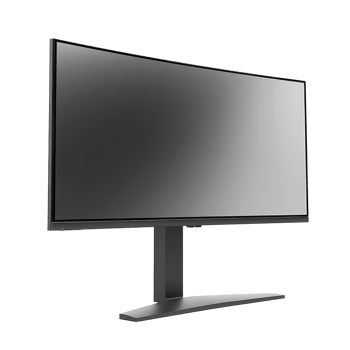 Monitor side view full body isolate on transparency background png