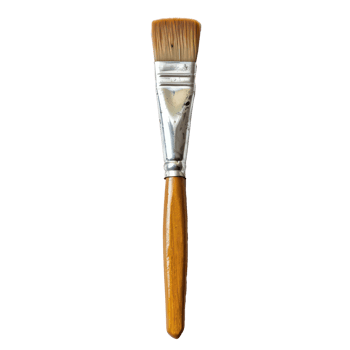 Paint Brush top view full length isolate on transparency background png