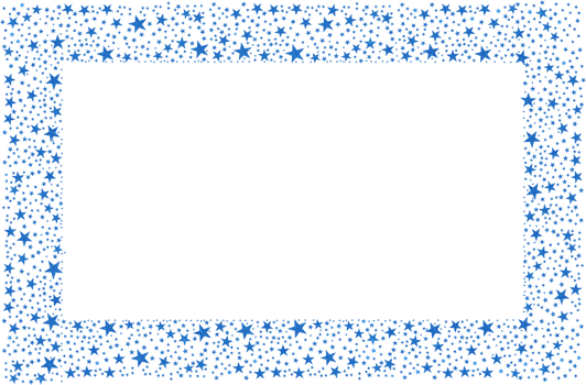 Blue Rectangular Frame With Beautiful Blue Sparkling Stars png