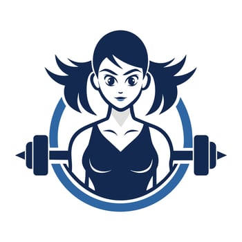 A fitness gym center for lady smart logo art illustration vector