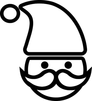 Santa Claus Christmas Face Icon vector