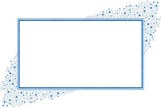 Blue Rectangular Frame With Blue Sparkling Glitter Stars png