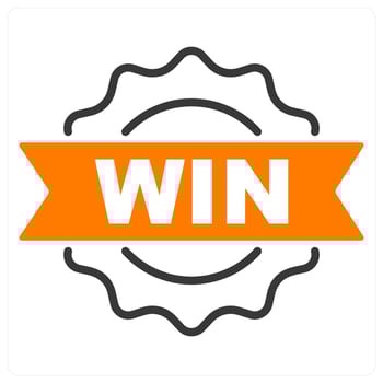 Win and success icon concept vector