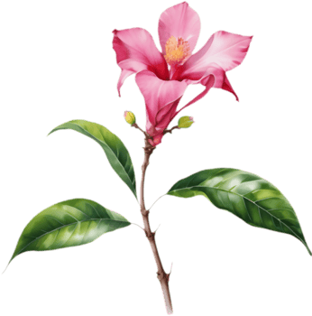 Watercolor Painting of Bombax Ceiba. . png