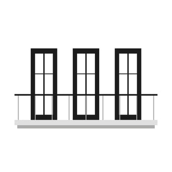 Balcony . free space for text. wallpaper. Door . vector
