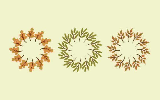 Set of autumn leaves illustration vector