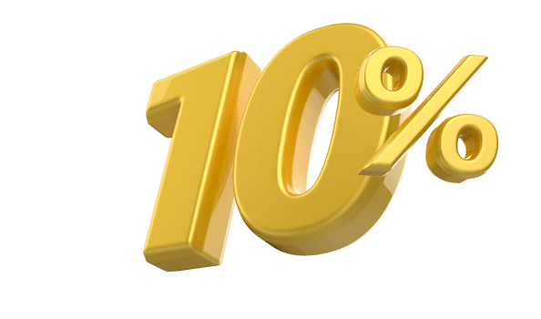 10 percent gold offer in 3d png