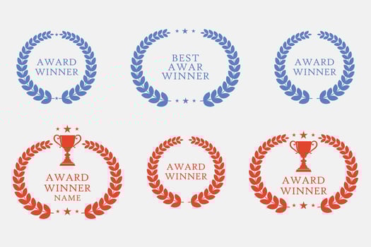 Set of Colorful Award Laurel vector