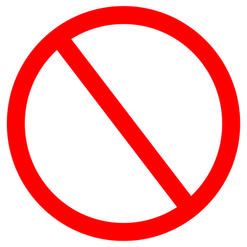 no sign image with transparent background png