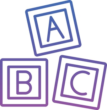 ABC Blocks Illustration Icon vector
