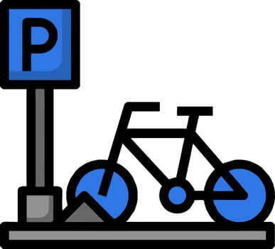 Parking bike clipart vector