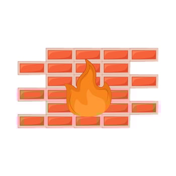 Illustration of firewall vector