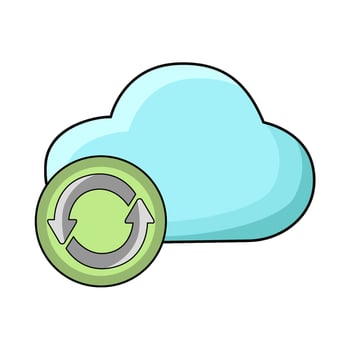 illustration of cloud refresh vector