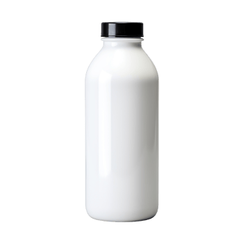 Blank white plastic bottle isolated on transparent background png