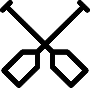 Crossed oars icon vector