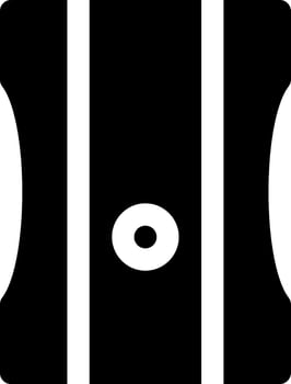 A black and white icon of a black and white striped wall vector