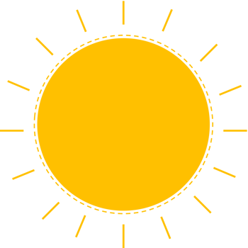 Sun Sunny Yellow Circle Weather And Seasons png