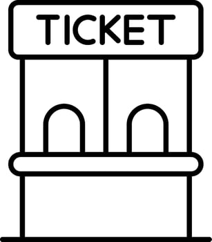 Ticket booth icon vector