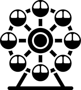 Ferris wheel icon vector