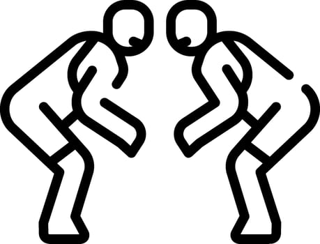 Two people are playing a game of volleyball vector