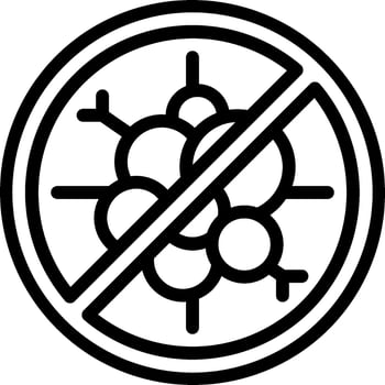 No bacteria icon vector