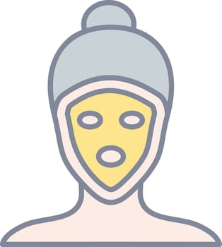 A woman with a mask on her face vector