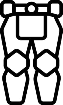 A black and white drawing of a pair of pants vector