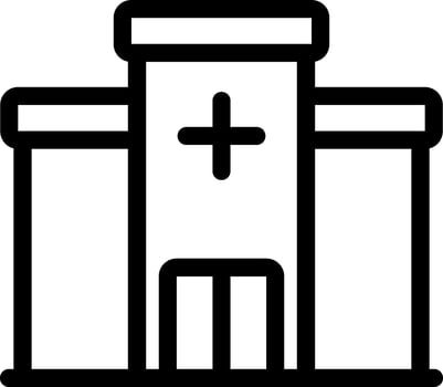 Church building icon illustration vector