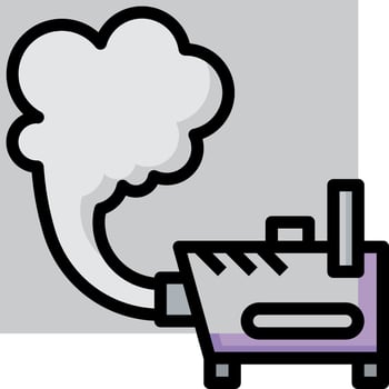 A steam engine with smoke coming out of it vector