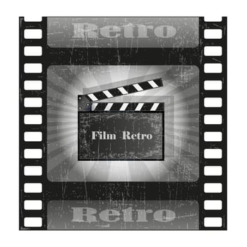 Hollywood Movies.Old film strip. illustration. vector