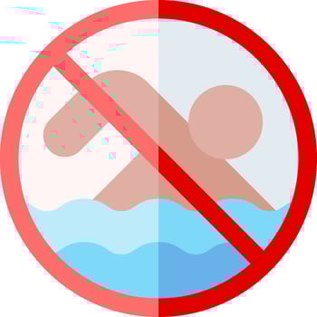 No swimming sign vector