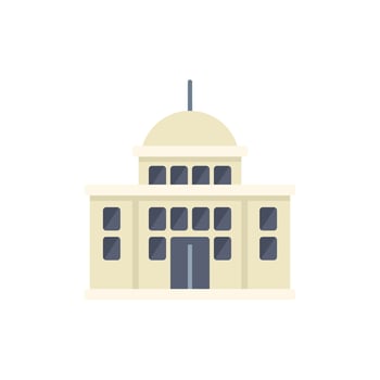 Government building with dome showing power and authority vector