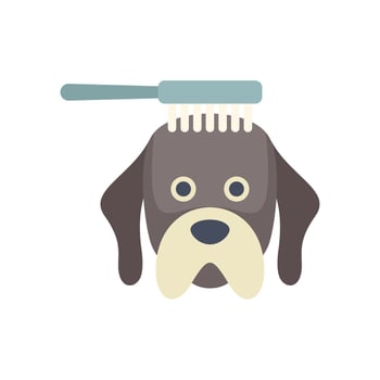 This logo is perfect for a dog grooming salon vector