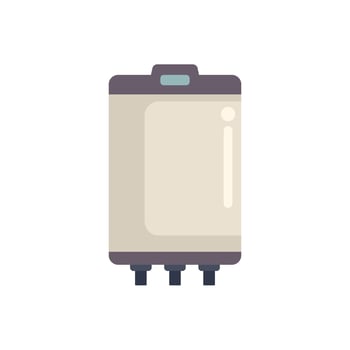 Electric water heater providing hot water supply for residential needs vector