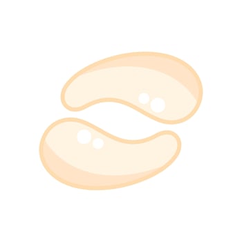Two hydrogel eye patches creating perfect spa ambiance vector