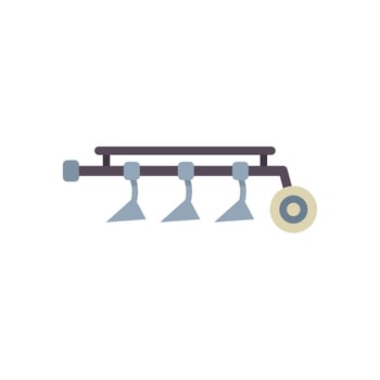 Agricultural cultivator ploughing machine for farming illustration vector