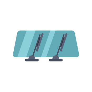 Windshield wiper blades keeping a clean windscreen vector