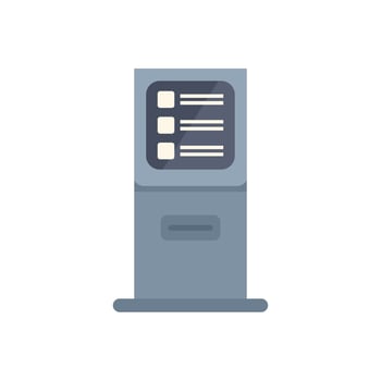 Modern information kiosk displaying important announcements and messages vector