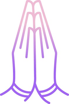 Praying hands icon vector