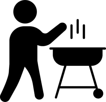 Barbecue grill icon vector